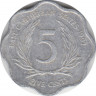Монета. Восточные Карибские государства. 5 центов 1997 год. ав.