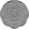 Монета. Восточные Карибские государства. 5 центов 1987 год. ав.