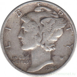 Монета. США. 10 центов 1944 год.