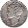 Монета. США. 10 центов 1944 год. ав.