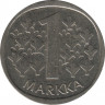 Реверс. Монета. Финляндия. 1 марка 1990 год.