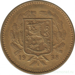 Монета. Финляндия. 10 марок 1938 год.