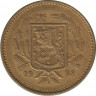 Аверс. Монета. Финляндия. 10 марок 1938 год.
