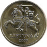 Аверс.Монета. Литва. 20 центов 2008 год.