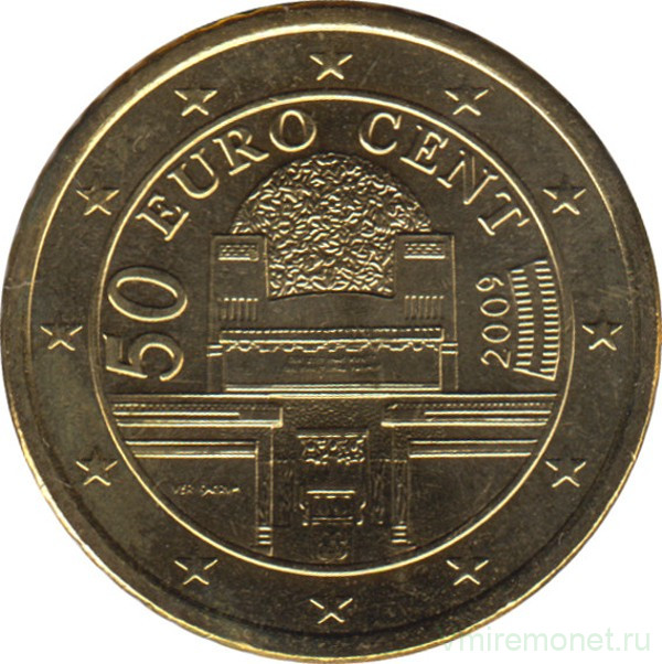 Монета. Австрия. 50 центов 2009 год.