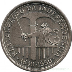 Монета. Португалия. 100 эскудо 1990 год. 350 лет независимости Португалии.