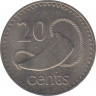 Монета. Фиджи. 20 центов 1969 год. ав.