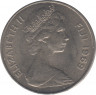 Монета. Фиджи. 20 центов 1969 год. рев.