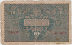 Банкнота. Польша. 10 польских марок 1919 год, серия X.