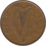 Монета. Ирландия. 1 пенни 1975 год. ав.