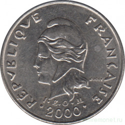 Монета. Французская Полинезия. 10 франков 2000 год.