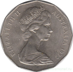 Монета. Австралия. 50 центов 1972 год.