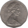Монета. Австралия. 50 центов 1972 год. ав.