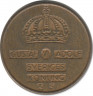  Монета. Швеция. 1 эре 1954 год . рев.