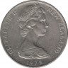 Монета. Новая Зеландия. 20 центов 1979 год. ав.