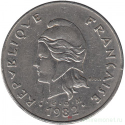 Монета. Французская Полинезия. 50 франков 1982 год.