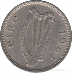 Монета. Ирландия. 3 пенса 1963 год.