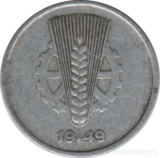 Монета. ГДР. 5 пфеннигов 1949 года (А).