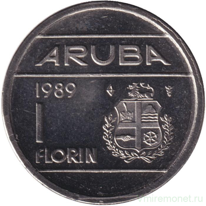 Монета. Аруба. 1 флорин 1989 год.
