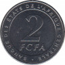 Монета. Центральноафриканский экономический и валютный союз (ВЕАС). 2 франка 2006 год. рев.