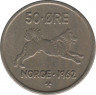 Монета. Норвегия. 50 эре 1962 год. ав.