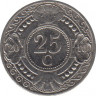 Монета. Нидерландские Антильские острова. 25 центов 2010 год. ав.