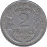 Монета. Франция. 2 франка 1959 год.