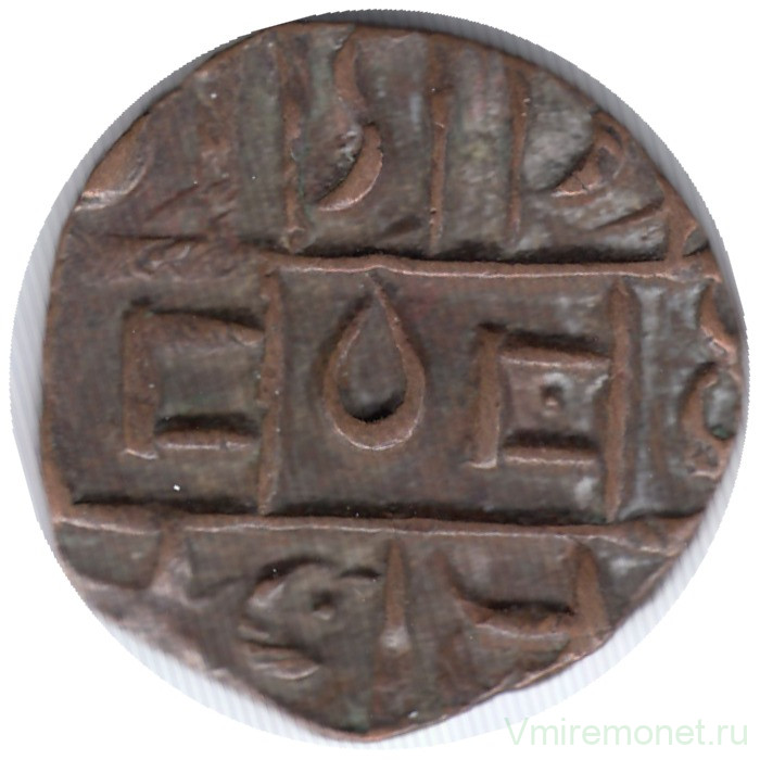 Монета. Бутан. 1/2 рупии 1835 год. Тип 1.
