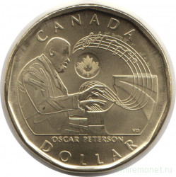 Монета. Канада. 1 доллар 2022 год. Оскар Питерсон.