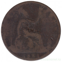 Монета. Великобритания. 1 пенни 1884 год.
