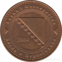 Монета. Босния и Герцеговина. 10 фенингов 2004 год.