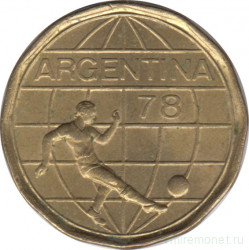Монета. Аргентина. 50 песо 1977 год. Чемпионат мира по футболу. Аргентина 1978.
