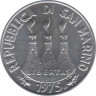  Монета. Сан-Марино 10 лир 1975 год. рев.