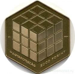 Монета. Венгрия. 3000 форинтов 2024 год. 50 лет Кубику Рубика.