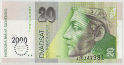 Банкнота. Словакия. 20 крон 1993 год. (2000).