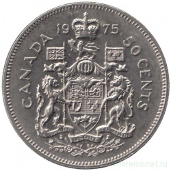 Монета. Канада. 50 центов 1975 год. 