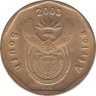 Монета. Южно-Африканская республика (ЮАР). 10 центов 2003 год. ав.