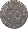 Монета. ФРГ. 50 пфеннигов 1993 год. Монетный двор - Карлсруэ (G). рев.