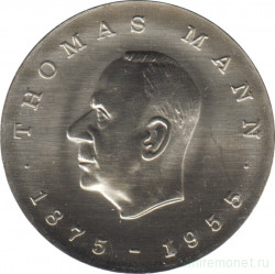Монета. ГДР. 5 марок 1975 год. 100 лет со дня рождения Томаса Манна.