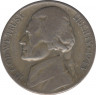 Монета. США. 5 центов 1943 год. Монетный двор S. ав.