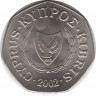 Монета. Кипр. 50 центов 2002 год. ав.