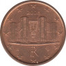 Монета. Италия. 1 цент 2008 год. ав.