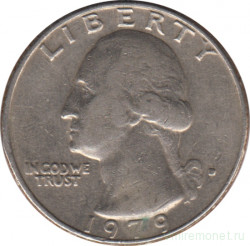 Монета. США. 25 центов 1979 год. Монетный двор D.