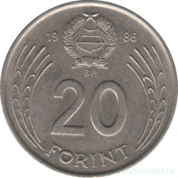 Монета. Венгрия. 20 форинтов 1986 год.