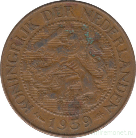 Монета. Суринам. 1 цент 1959 год.