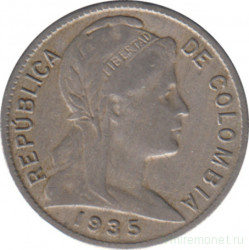 Монета. Колумбия. 1 сентаво 1935 год.