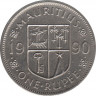 Монета. Маврикий. 1 рупия 1990 год. ав.
