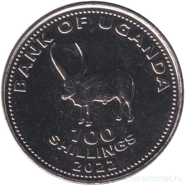 Монета. Уганда. 100 шиллингов 2022 год.