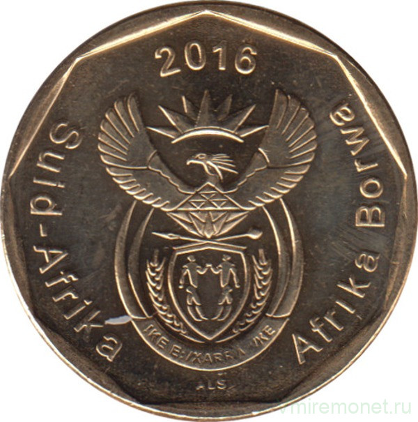 Монета. Южно-Африканская республика (ЮАР). 50 центов 2016 год. UNC.