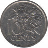 Монета. Тринидад и Тобаго. 10 центов 2005 год. рев.
